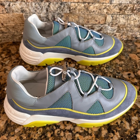 Longchamp Freeminder Blue Tennis Trainers - Picture 5 of 12